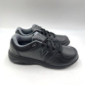 New Balance Womens Size 6.5 Black Leather 813 V1 Lace Up Walking‎ Shoes Sneakers
